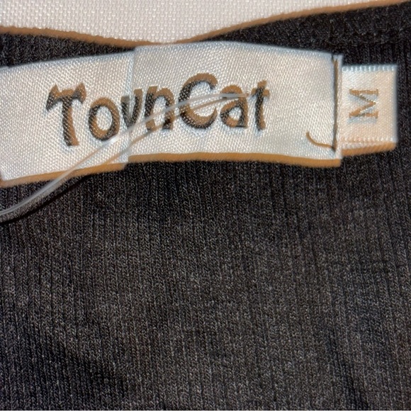 TownCat Women's Deep Scoop Slim Fit Sexy Ribbed Bodysuits, Casual Black Bodysuit - Picture 7 of 10